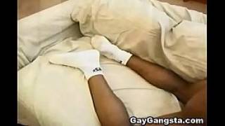 Hot ebony gay thug on hardcore anal fucking