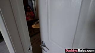 Creepy stepfather sucked by hot stepdaughter