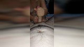 Guy gets his dick t by wand and tenga egg
