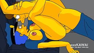 Police marge tries to arrest snake but he fucks her the simpsons