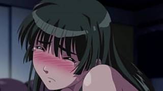 Hot anime virgin teen slides her tight pussy down on boyfriends dick