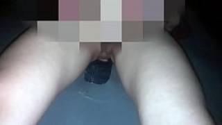 Cuckold leave his camera and wife alone in glory hole just for watch after