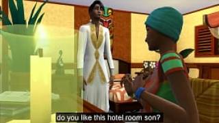 Indian step mom and son share the same bed and the same hotel room on vacation