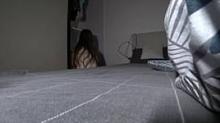 Wife and friend fuck on our bed while im not at home cheating