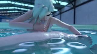 Animation futa sex in the water shy dickgirl gently fucks a woman