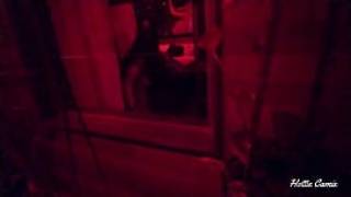 I record a sexy girl from the bedroom window as she masturbates