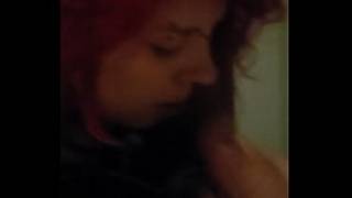 Mona sucks cock pov and gets a shot in the mouth
