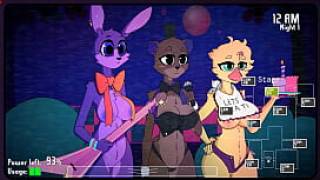 Five nights at fuzzboobs hentai game pornplay spooky furry titjob