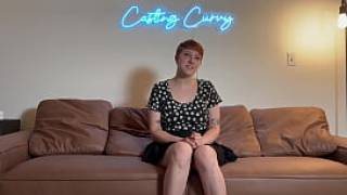 Casting curvy big titty art hoe tries out for porn