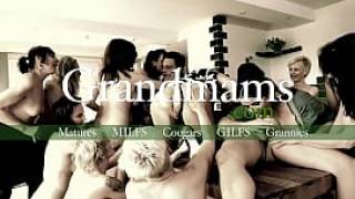 Bouncing big saggy tits granny by grandmams