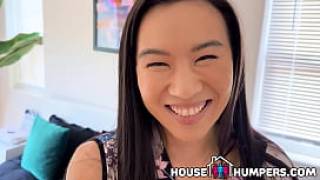 Househumpers my horny wife convinces hot asian real estate agent to have threesome