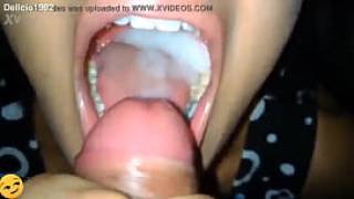 Young girl likes to swallow cum