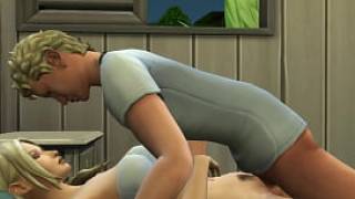 Stepson fucks blonde stepmom after he masturbated while she taking nap