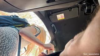Public dick flash a naive teen caught me jerking off in the car on a hiking trail and helped me out