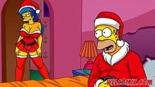 Christmas present giving his wife as a gift to beggars the simptoons simpsons hentai