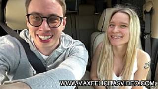 Big tits and blue eyes azzurra eyes touch her pussy inside the hummer car of max felicitas