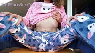 Sexy stepsister in pajamas compilation teasing spank ass handjob and cumshot